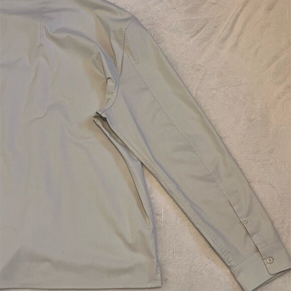 Lululemon Commission Long Sleeve Button Up Shirt Mens XXL Dove Grey Performance - Picture 6 of 13